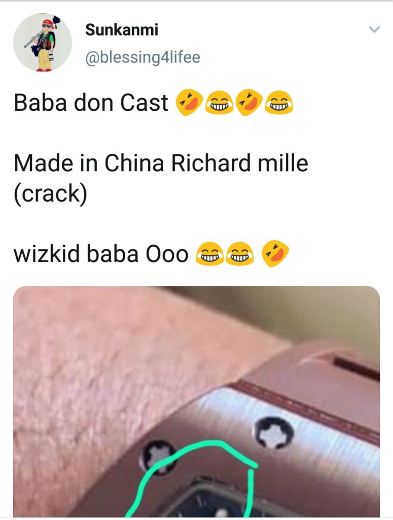 Wizkid fake watch