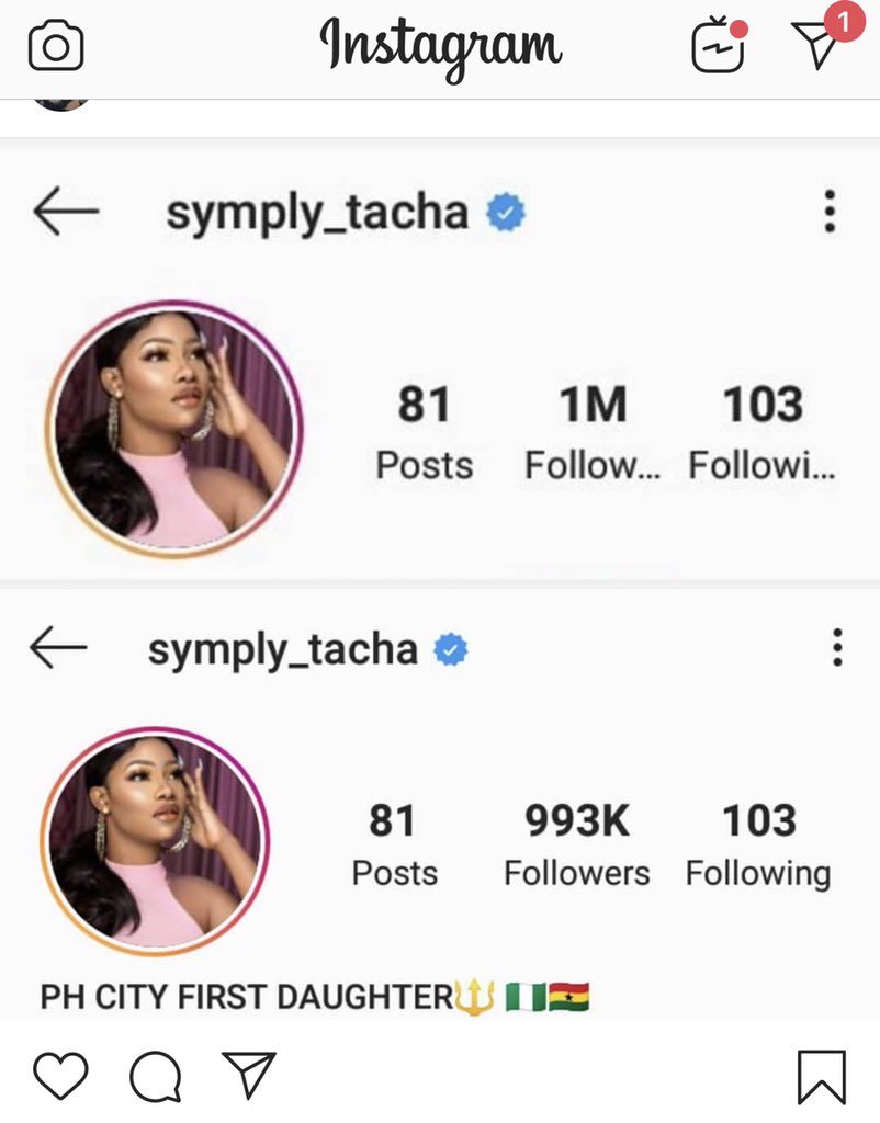 Tacha instagram reduced