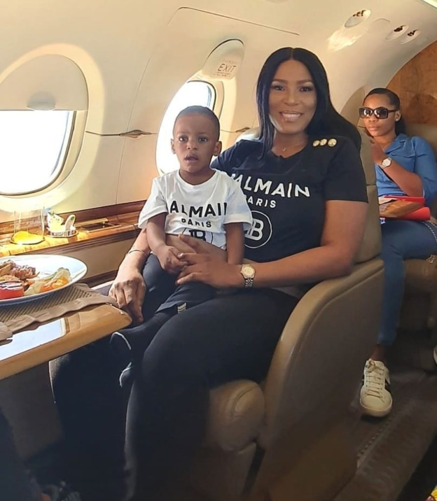 Linda ikeji and Her son