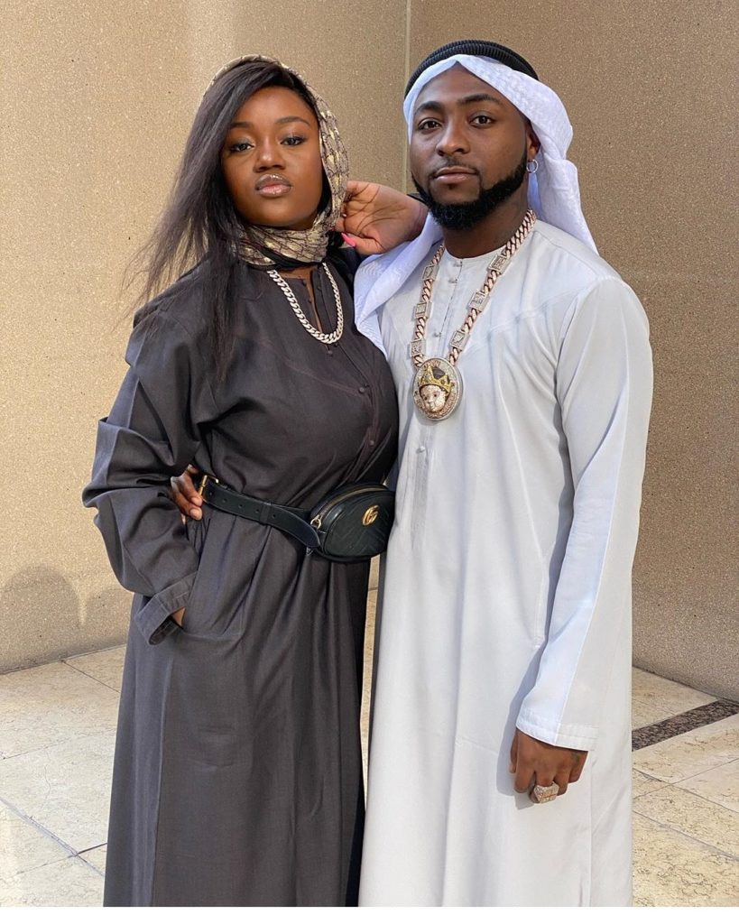 Chioma and Davido in Arab attire