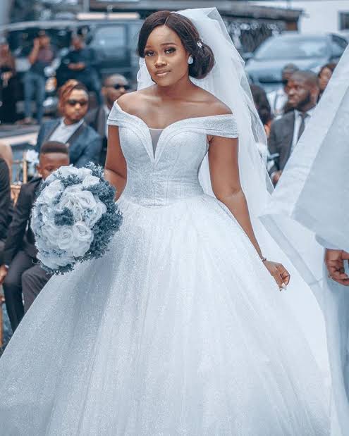 Ceec on wedding gown