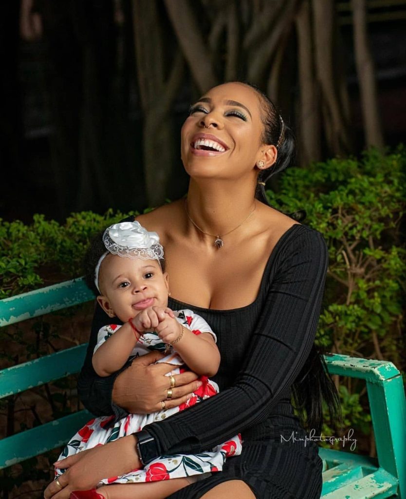 Tboss with her baby