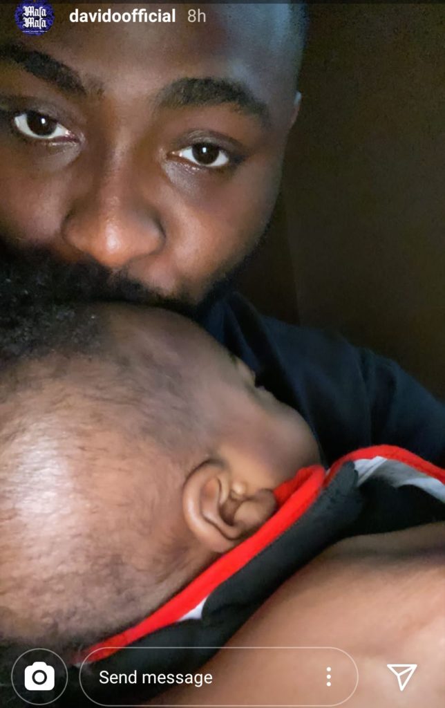 Davido and His son ifeanyi