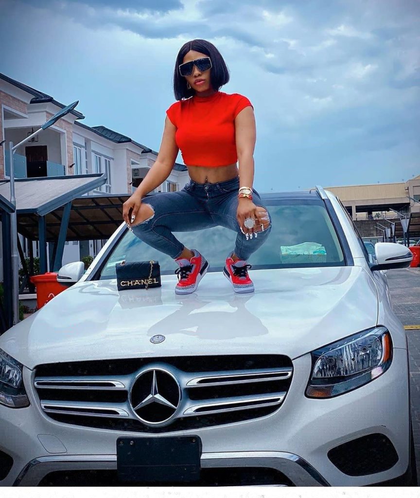 Lamborghini Mercy Eke show off her Benz and Mansion in ...