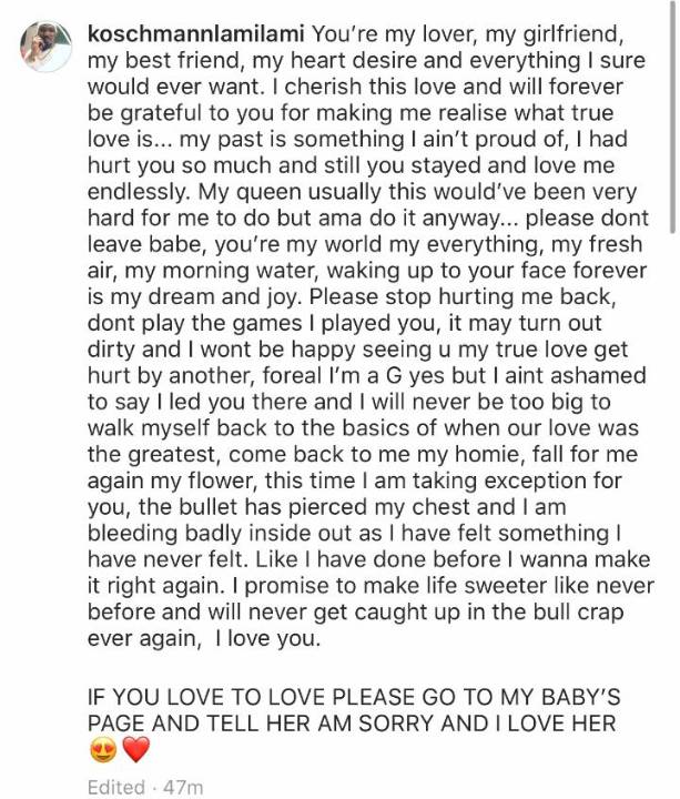 I Have Hurt You So Much And You Stayed n S Jackye Madu S Boyfriend Publicly Apologizes To Her I Have Hurt You So Much And You Stayed n S Jackye Madu S Boyfriend Publicly Apologizes To Her