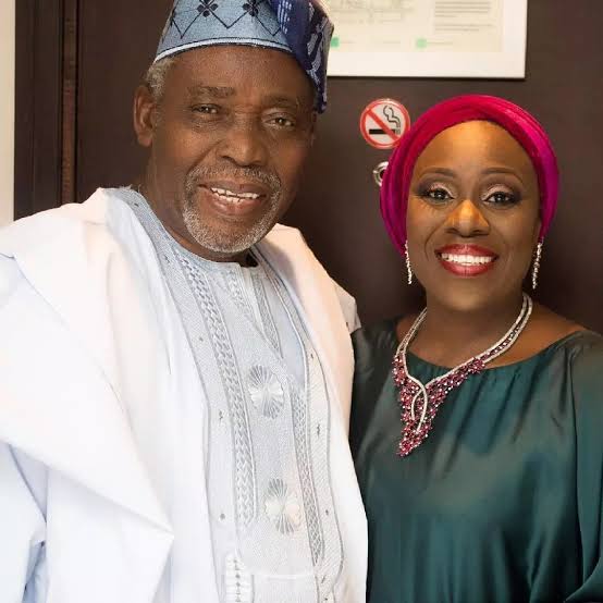 Olu Jacobs and wife, Joke silva