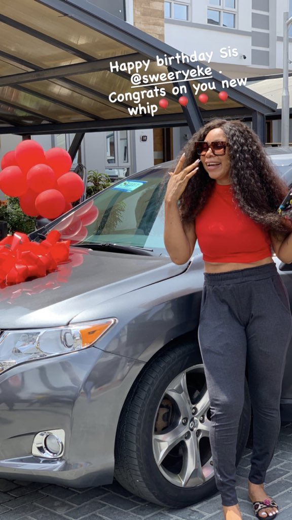 Mercy Eke Buys her sister a New Car